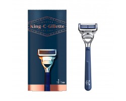 Станок для бритья на кассетах Gillette King C Navy Blue
