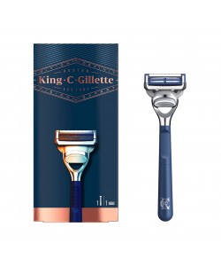 Станок для бритья на кассетах Gillette King C Navy Blue