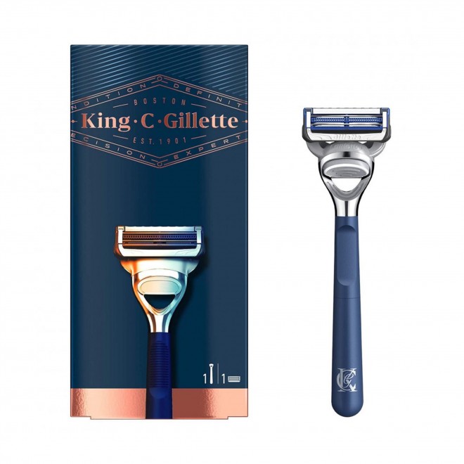 Станок для гоління на касети Gillette King C Navy Blue
