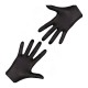 Нитриловые перчатки без пудры Nitrylex Black Protective Gloves размер L