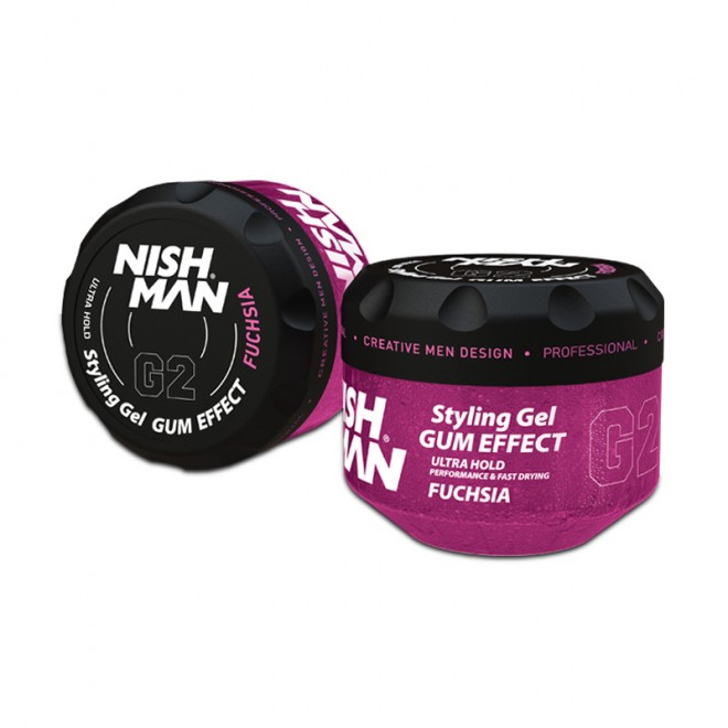 Гель для волосся сильної фіксації Nishman Ultra Hold Hair Gel Fuchsia G2 300 мл