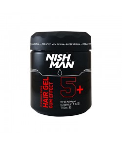 Гель для волосся екстремальної фіксації Nishman Ultra Hold Hair Gel Gum Effect 5+ 750 мл