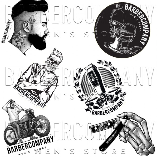 Набір наліпок Barbercompany №1