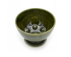 Чаша для бритья керамическая зеленая