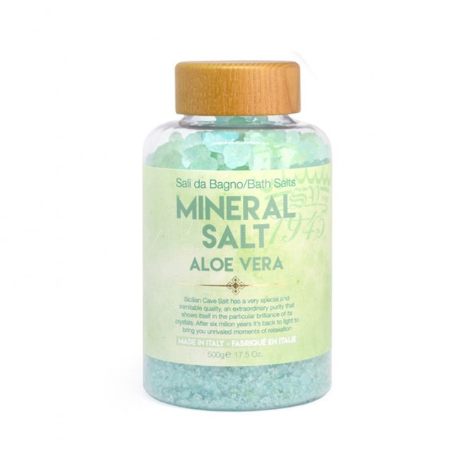 Сіль для ванни Saponificio Varesino Mineral Salt Aloe Vera 500 г