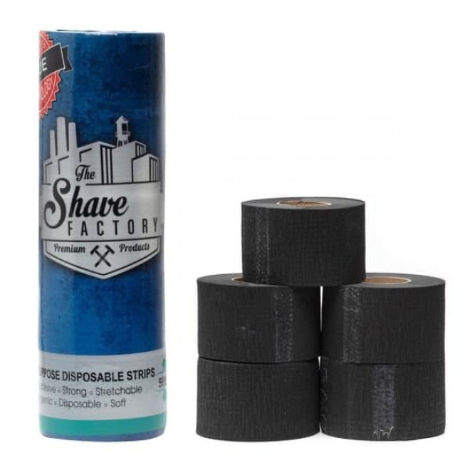 Бумажные воротнички для стрижки Shave Factory Multipurpose Disposable Strips Black 5 * 100 шт