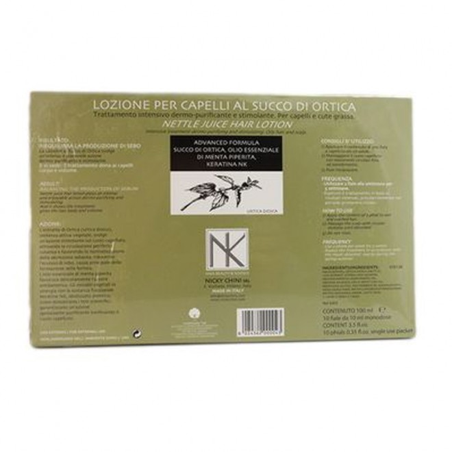 Лосьон для питания волос в ампулах Nicky Chini Hair Lotion Nettle Juice 10 x 10 мл Лосьон для питания волос в ампулах Nicky Chini Hair Lotion Nettle Juice 10 x 10 мл