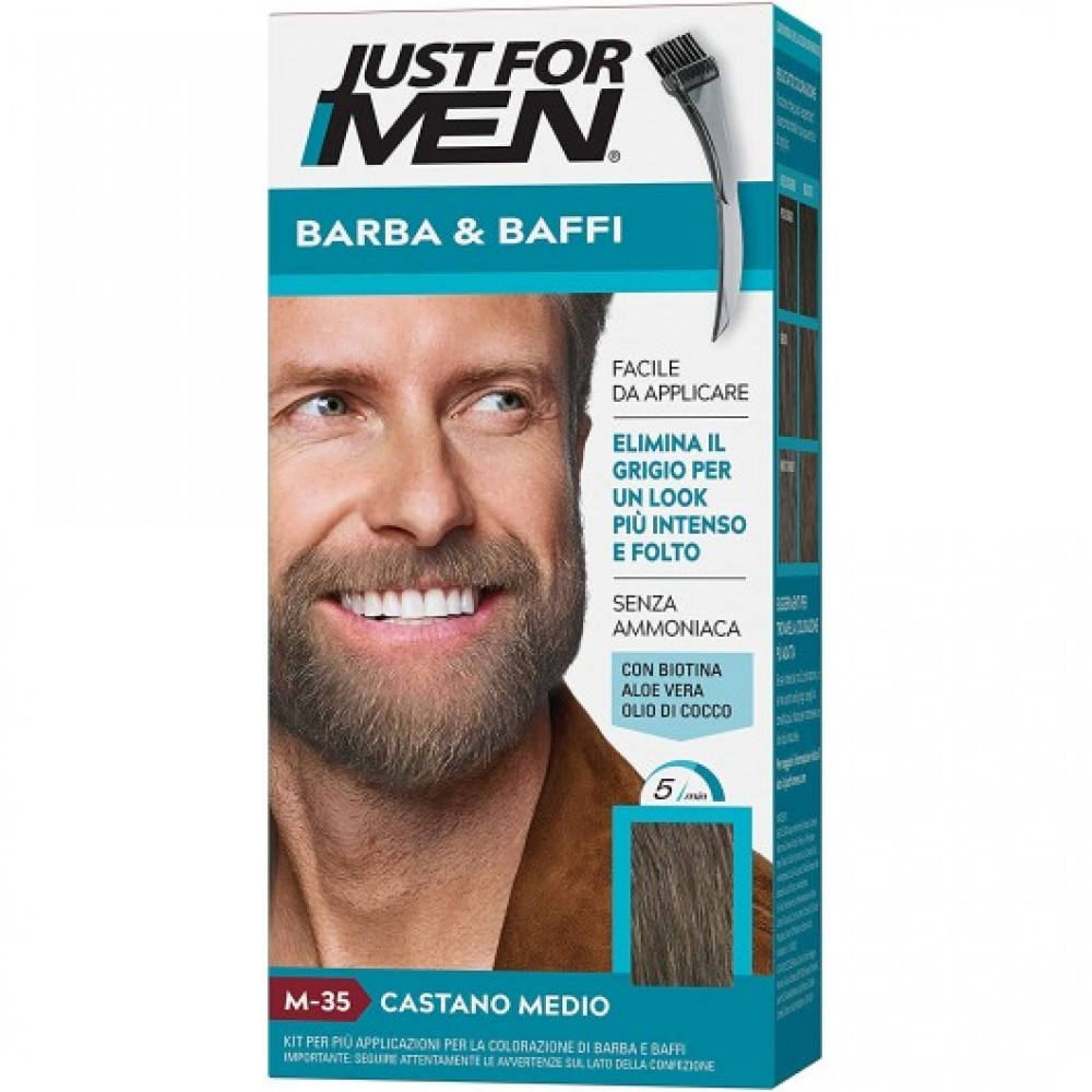 Barbercompany ➤ Купити Краска-камуфляж для бороды Just For Men Beard Color  Medium Brown M-35 з доставкою по Україні ❤️ Найкращі ціни та акції ✔️ 100%  Оригінал.