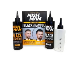 Шампунь для маскировки седины Nishman Hair&Beard Care Black Shampoo Bundle 2 x 200 мл