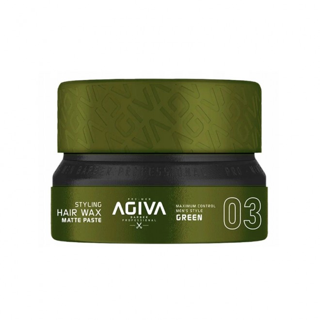 Паста для стилізації волосся Agiva Hair Styling Wax Matte Paste 03 Green 155 мл