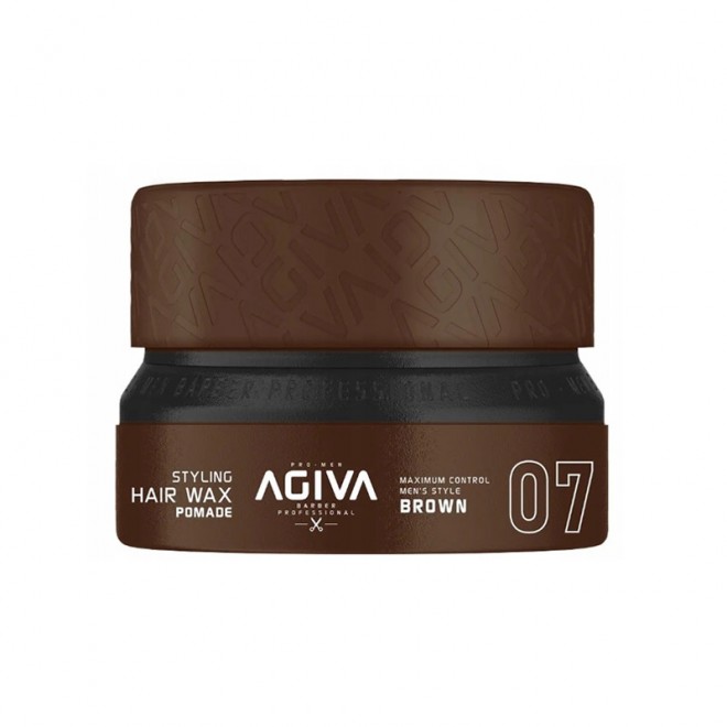 Помада для стилизации волос Agiva Hair Styling Wax Pomade 07 Brown 155 мл