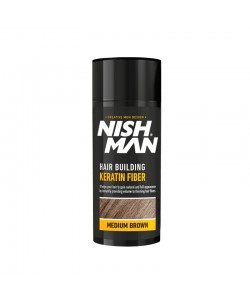 Кератинова фібра для об'єму волосся Nishman Hair Keratine Fiber Medium Brown 20 г