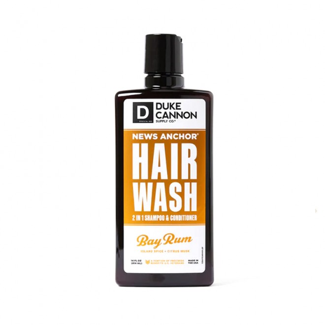 Шампунь 2 в 1 Duke Cannon News Anchor Hair Wash Bay Rum 414 мл