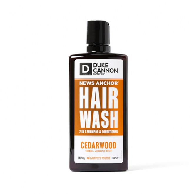Шампунь 2 в 1 Duke Cannon News Anchor Hair Wash Cedarwood 414 мл