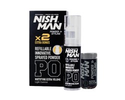 Пудра для стилізації волосся в спреї Nishman Light Control Refillable Sprayed Powder 20+20 г