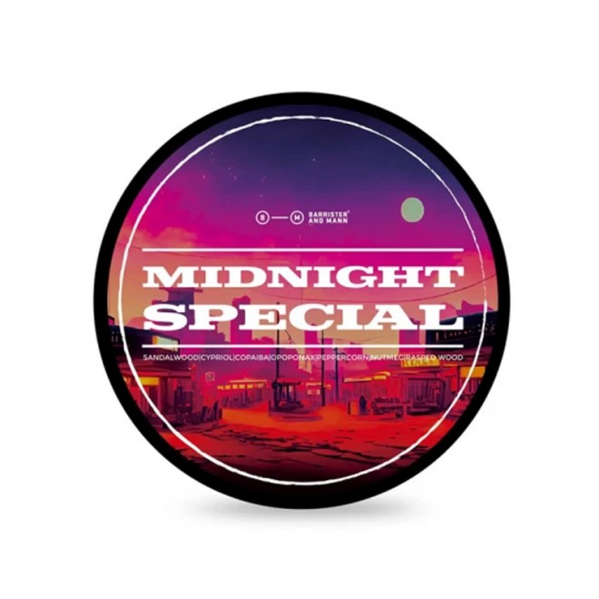 Мило для гоління Barrister & Man Shaving Soap Midnight Special 118 мл