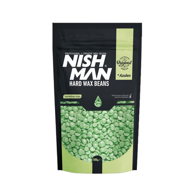 Віск для депіляції Nishman Hard Wax Beans Azulen 500 гр