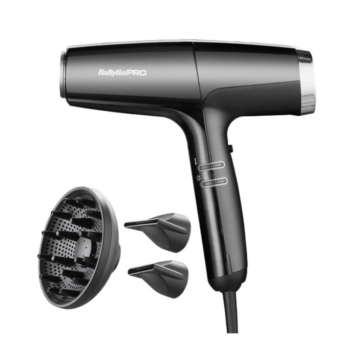 Фен для волос BaByliss PRO Falco Black&Silver Фен для волос BaByliss PRO Falco Black&Silver