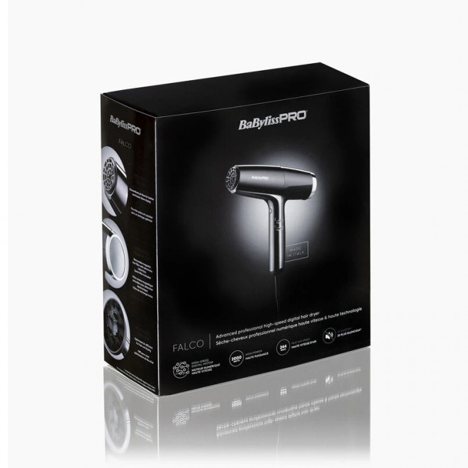 Фен для волос BaByliss PRO Falco Black&Silver Фен для волос BaByliss PRO Falco Black&Silver
