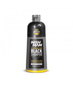Шампунь для волос и бороды Nishman Hair & Beard Black Shampoo 400 мл