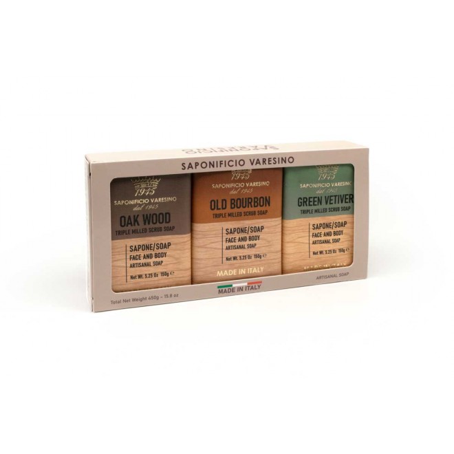 Набір туалетного мила Saponificio Varesino Men Mix 3x150 гр