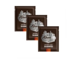 Шампунь для маскування волосся The Shave Factory Brown Hair Shampoo 10 x 25мл (коричнева)