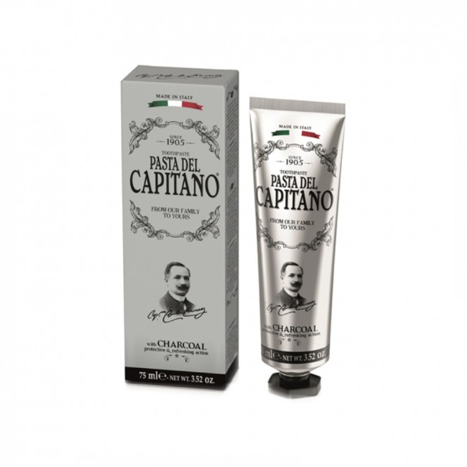 Зубна паста з вугіллям Pasta del Capitano 1905 Charcoal 75 мл Зубна паста з вугіллям Pasta del Capitano 1905 Charcoal 75 мл