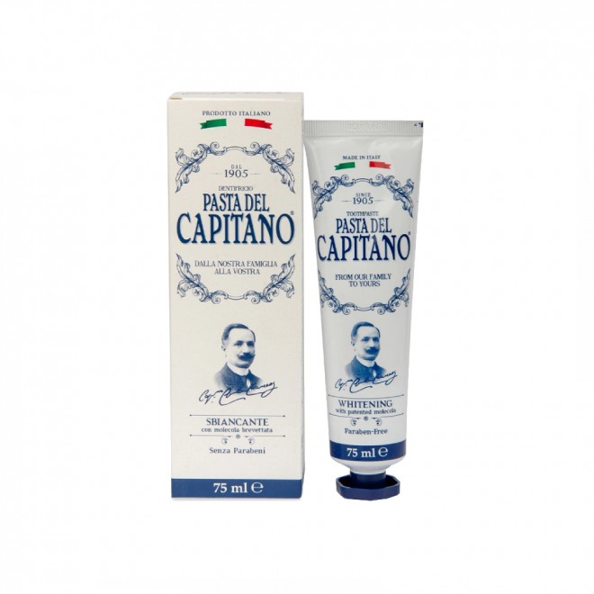 Отбеливающая зубная паста Pasta del Capitano 1905 Whitening 75 мл Отбеливающая зубная паста Pasta del Capitano 1905 Whitening 75 мл