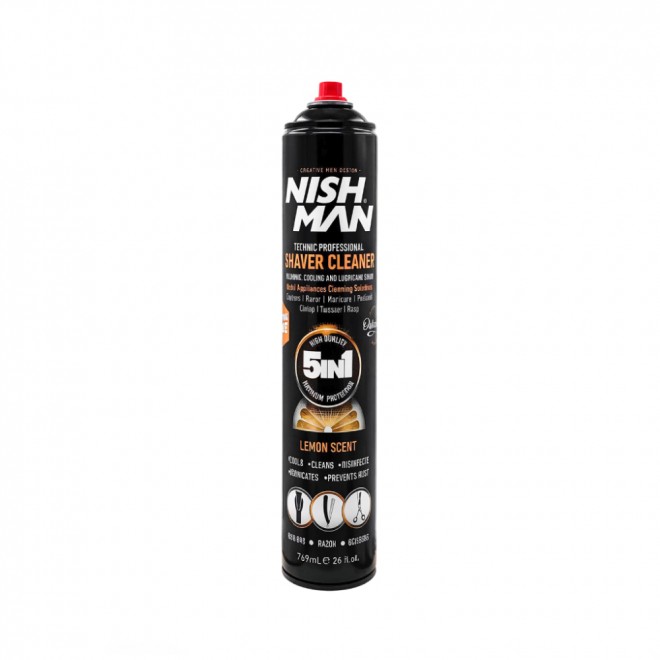 Спрей 5в1 для машинок Nishman Shaver Cleaner 5in1 Лимон 769 мл