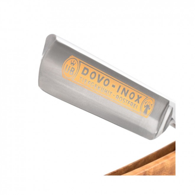 Бритва традиційна Dovo Inox Olive 415 875 Stainless Steel 5/8” – класична небезпечна бритва 5/8 з нержавіючої сталі та ручкою з оливкового дерева