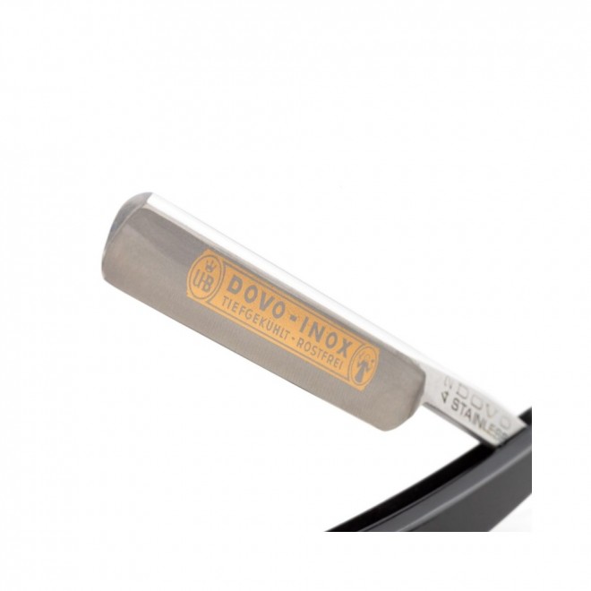 Бритва традиційна Dovo Inox Wedge Carbon 42 385 Stainless Steel 4/8” – компактна небезпечна бритва 4/8 з нержавіючої сталі