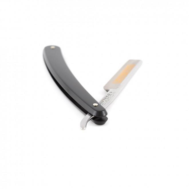 Бритва традиційна Dovo Inox Wedge Carbon 42 385 Stainless Steel 4/8” – компактна небезпечна бритва 4/8 з нержавіючої сталі