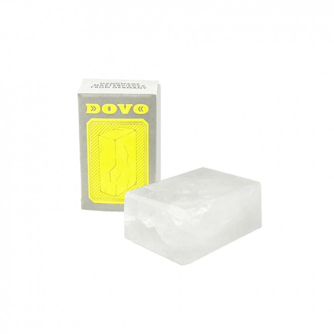 Камінь від порізів DOVO Alum Stone 75 г – квасцовий камінь (potassium alum) з в’яжучими властивостями | зупиняє дрібні кровотечі після гоління