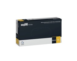 Нітрилові рукавички easyCARE nitrile black, чорні, без пудри (100 шт./уп.) розмір M