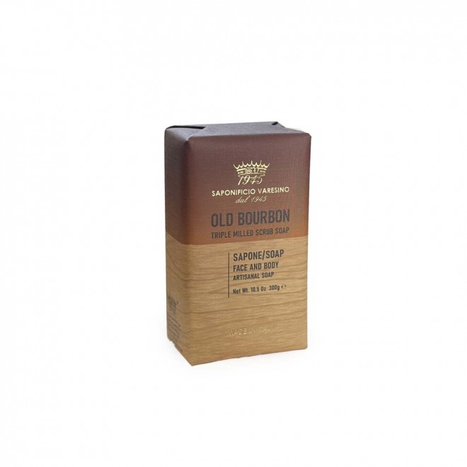 Туалетне мило Saponificio Varesino Old Bourbon 300 гр – ніжне миття обличчя та тіла | Barbercompany