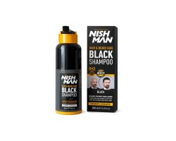 Шампунь-фарба для волосся та бороди Nishman Hair & Beard Color Shampoo (Чорна / Black), 200 мл