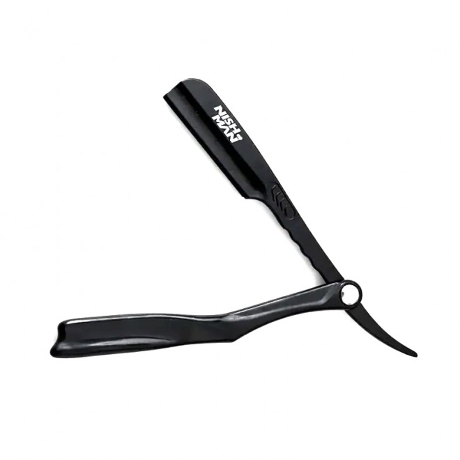 Бритва-шаветт Nishman Milly Clutch Razor Holder Thick Black – міцний тримач для змінних лез з ергономічною ручкою