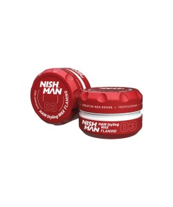 Віск для стилізації волосся Nishman Aqua Wax 03 Flaming (водна основа), 100 мл