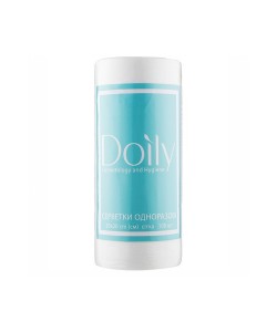 Серветки одноразові Doily 20х20 см, сітка, в рулоні  (100 шт/рул), спанлейс