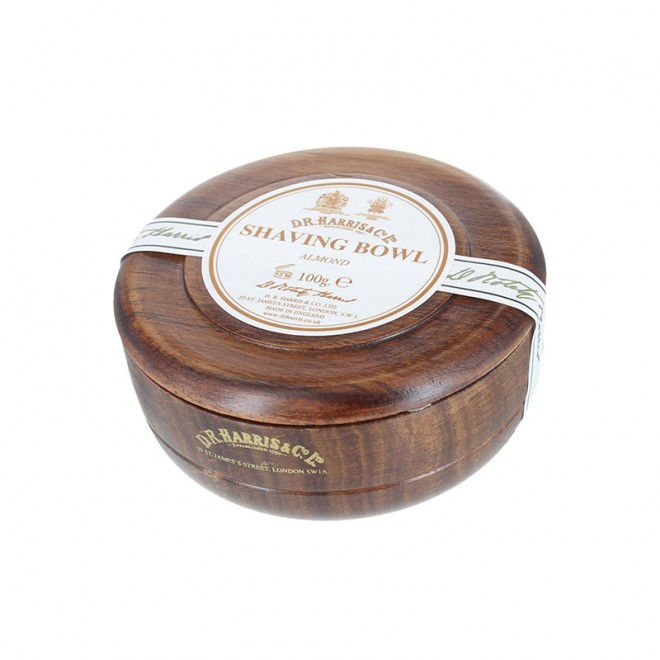 Мыло Для Бритья В Деревянной Чаше D.R. Harris Mahogany / Almond Wood Shave Bowl 100 г