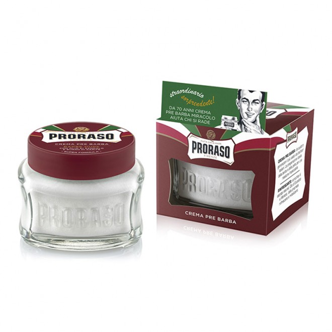 Крем перед голінням Proraso Red (New Version) Pre-shaving cream з олією ши для жорсткої щетини 100 мл