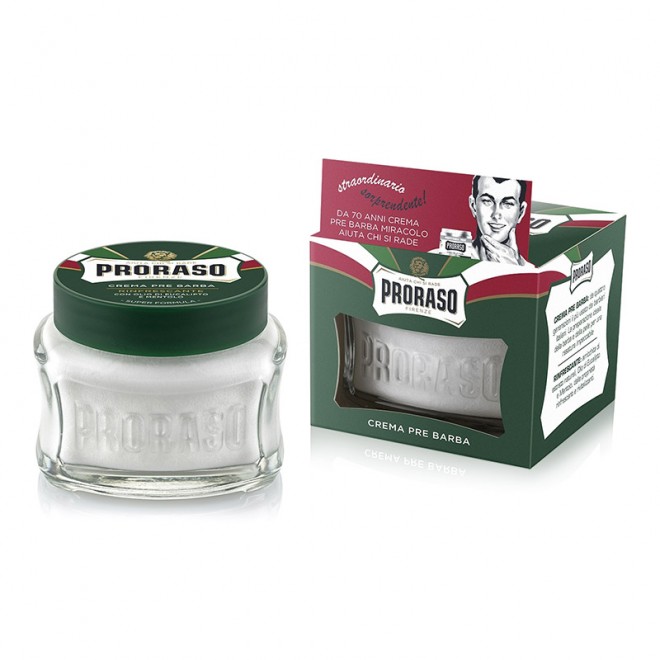 Крем перед голінням Proraso Green (New Version) Pre-shaving cream евкаліпт і ментол 100 мл