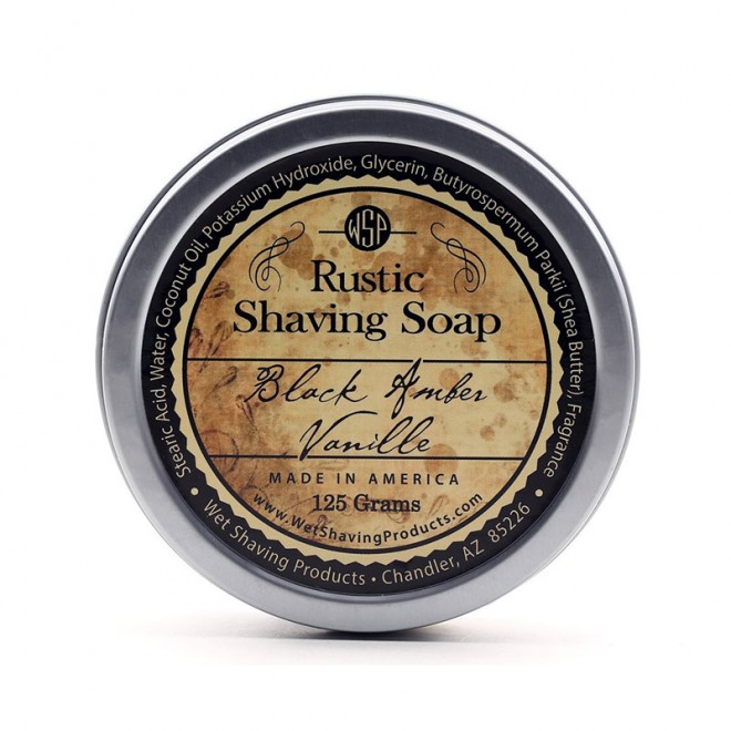 Мило Для Гоління Wsp Rustic Shaving Soap Black Amber Vanille 125 г