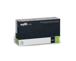 Нітрилові рукавички easyCARE nitrile black, чорні, без пудри (100 шт./уп.) розмір L
