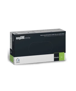 Нітрилові рукавички easyCARE nitrile black, чорні, без пудри (100 шт./уп.) розмір L