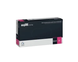 Нітрилові рукавички easyCARE nitrile black, чорні, без пудри (100 шт./уп.) розмір S