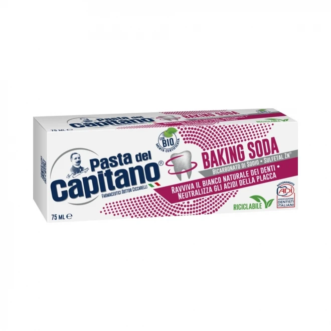 Зубна паста Pasta del Capitano Baking Soda 75 мл – натуральне відбілювання | Barbercompany