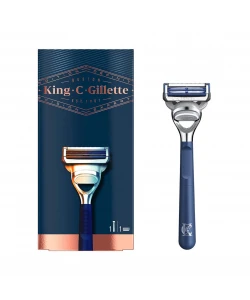 Станок для бритья на кассетах Gillette King C Navy Blue