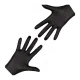 Нітрилові рукавиці без пудри Nitrylex Black Protective Gloves розмір XL