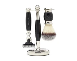 Набір для гоління Truefitt & Hill Edwardian Collection Mach 3 Ebony (Synthetic Hair Brush)